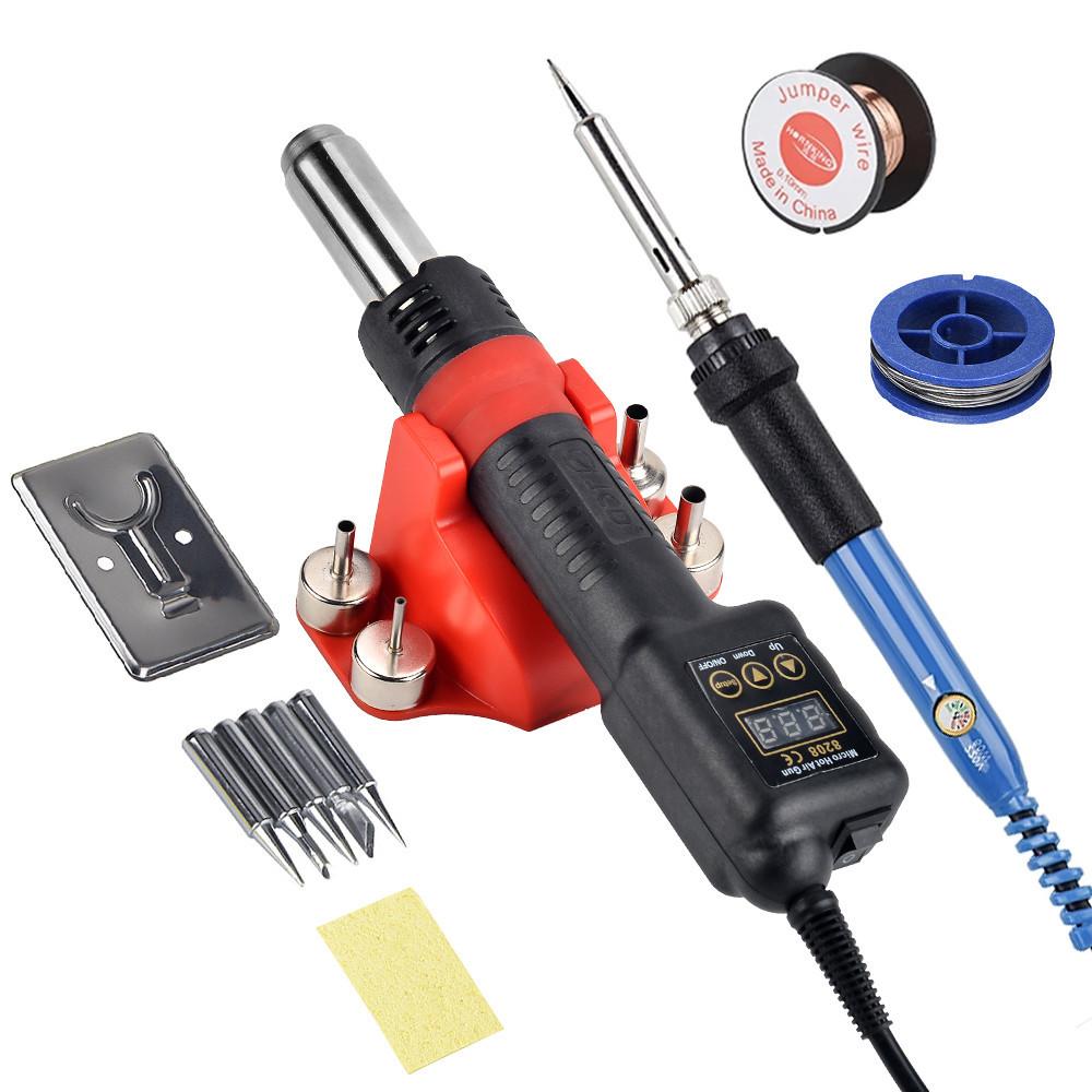 750W BGA IC Solder Tools Micro Hot Air Gun Welding Rework Station LCD Digital Display Soldering Heat Gun Hair Dryer