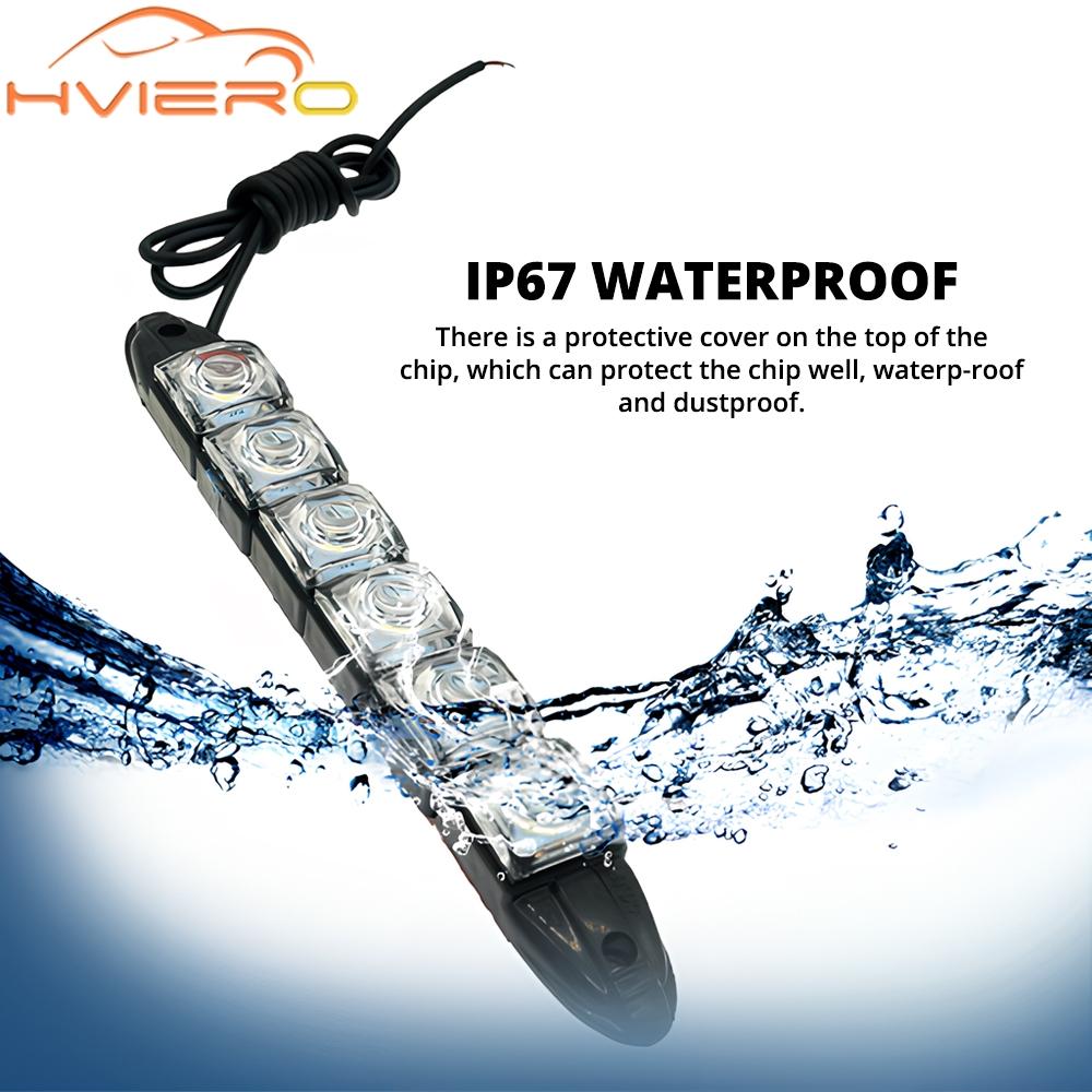1pcs Waterproof Multi Colors DRL Light Cars Autos Decorative Flexible Daytime Running 6LED Car Driving Strip Styling Headlights