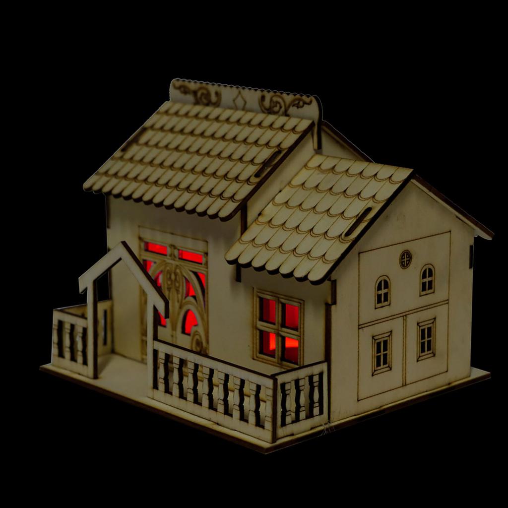 Miniature Villa Money Coin Storage Box Money Bank House Model Home Decor(Triangular Gate)