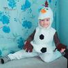 Children Snowman Cos Suit Animal Head Long Sleeves Jumpsuit Cosplay Parties Photography Prop Kids Performance Costume New Year Party Clothes