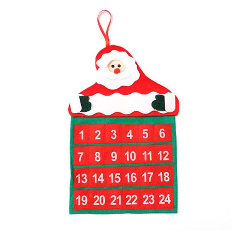 Lobby Decorations Non-woven Fabric Santa Claus Countdown Xmas Decor Christmas Advent Calendar