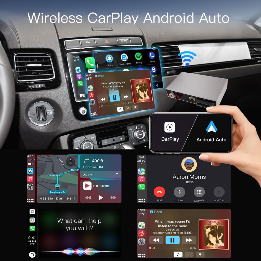 Беспроводной Carplay Android Auto для Volkswagen Touareg с 8-дюймовым экраном RNS850 2010-2018 Mirroring Car Play AirPlay Multimedia