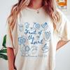 Fruit Of The Spirit Christian Shirt, Doodle Bible Verse T-shirt, Summer Beach Tee, Trendy Farmer's Market Gift, Christian Faith Apparel
