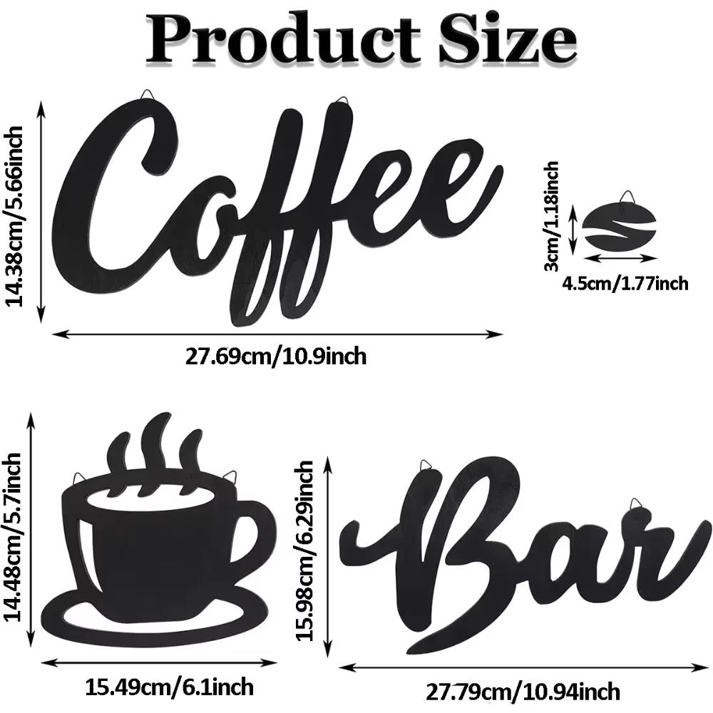 Очаровательная настенная вывеска для кофейного бара из 7 предметов. Декор с использованием кофейных зерен и кофейных чашек. Идеально подходит для ресторана. Наслаждайтесь очарованием кофе.