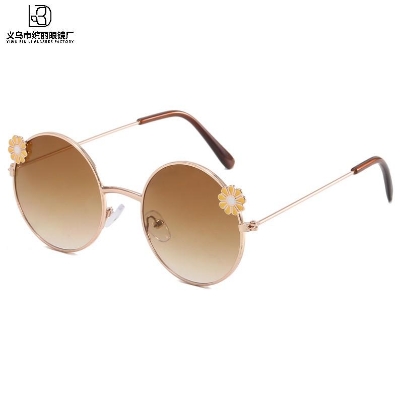 Детские солнцезащитные очки Металлические Милые Маленькие Ромашки Детские Солнцезащитные Очки Для Путешествий Солнцезащитные Очки Прилив