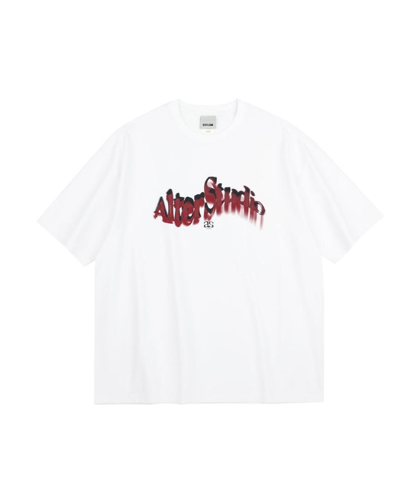 ALTER STUDIO Футболка с принтом Motion Blur_Белый