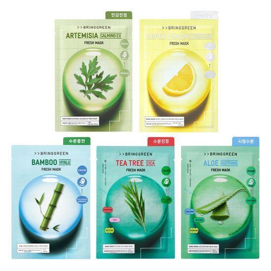 BRING GREEN Свежая маска 5 видов на лист