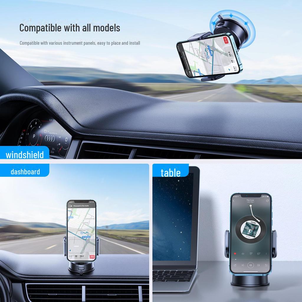 Автомобильный держатель для телефона на вентиляционную решетку и стекло - универсальный дизайн с присоской