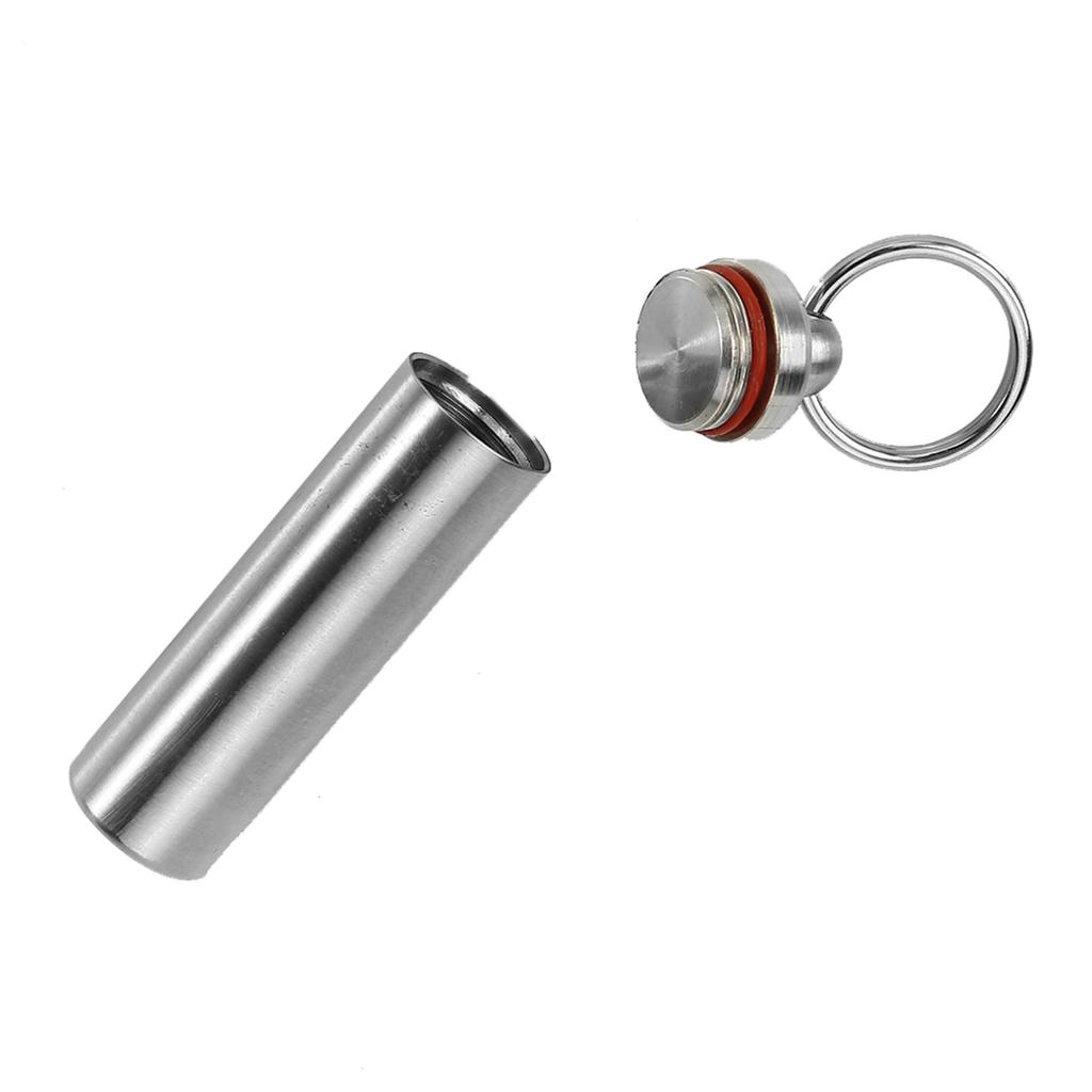 Брелок для лекарств из нержавеющей стали для путешествий, кемпинга, чрезвычайных ситуаций