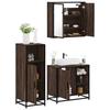 VidaXL Ensemble De Meubles De Salle De Bain 3 Pcs Chêne Marron, Armoire De Salle De Bain, Placard De Salle De Bain, Meuble 3300969