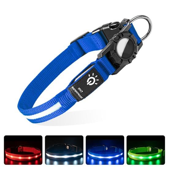 Светодиодный ошейник для собак с зарядкой от USB, светящийся ошейник для собак, удобный водонепроницаемый светящийся ошейник для безопасности домашних животных для ночных прогулок