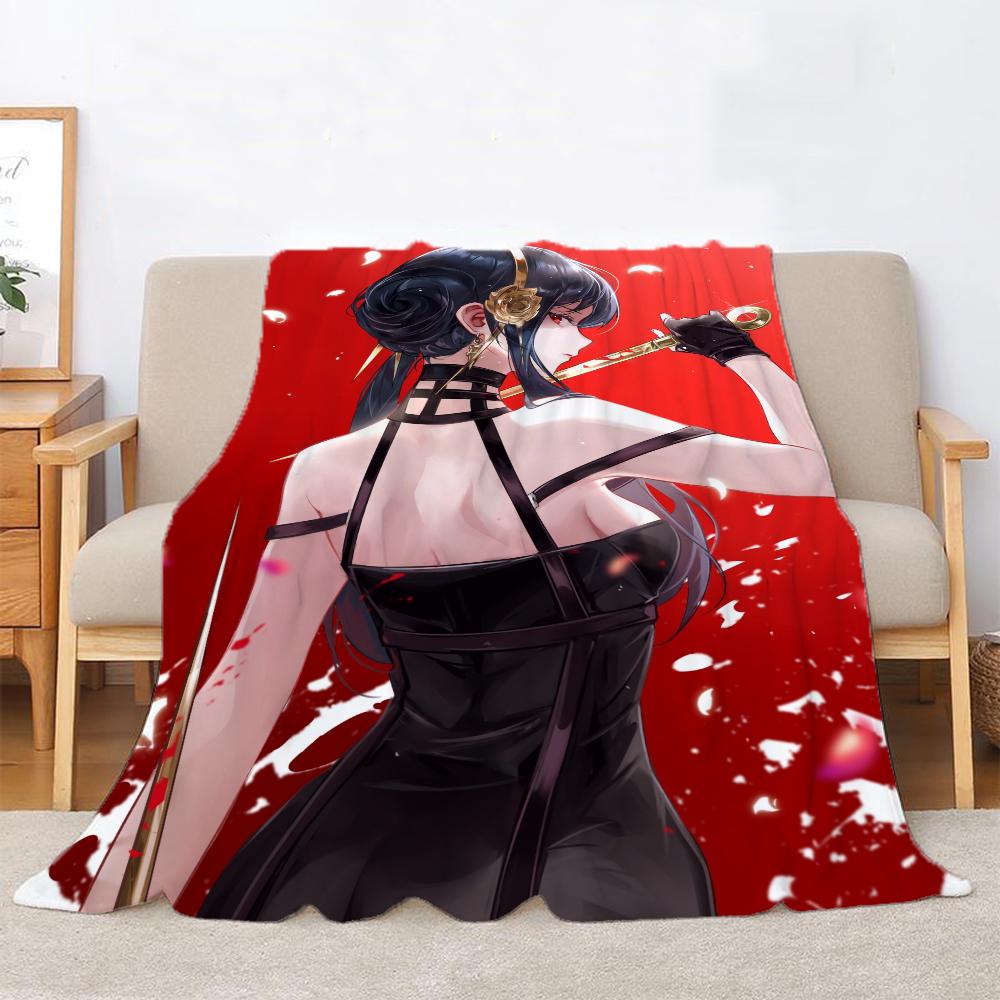 Spy X Family Summer Blanket King Size Moose Blanket For Bed Throw Home Interior Beach Полотенца Microfiber Beds Knitted Plaid