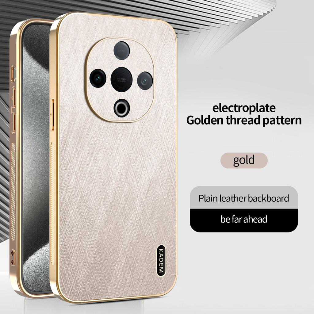 For VIVO Y300 Y300 Pro Y300 ProPlus Y200 Full Lens Protection Phone Case with Gold Thread Texture and Anti-Fingerprint