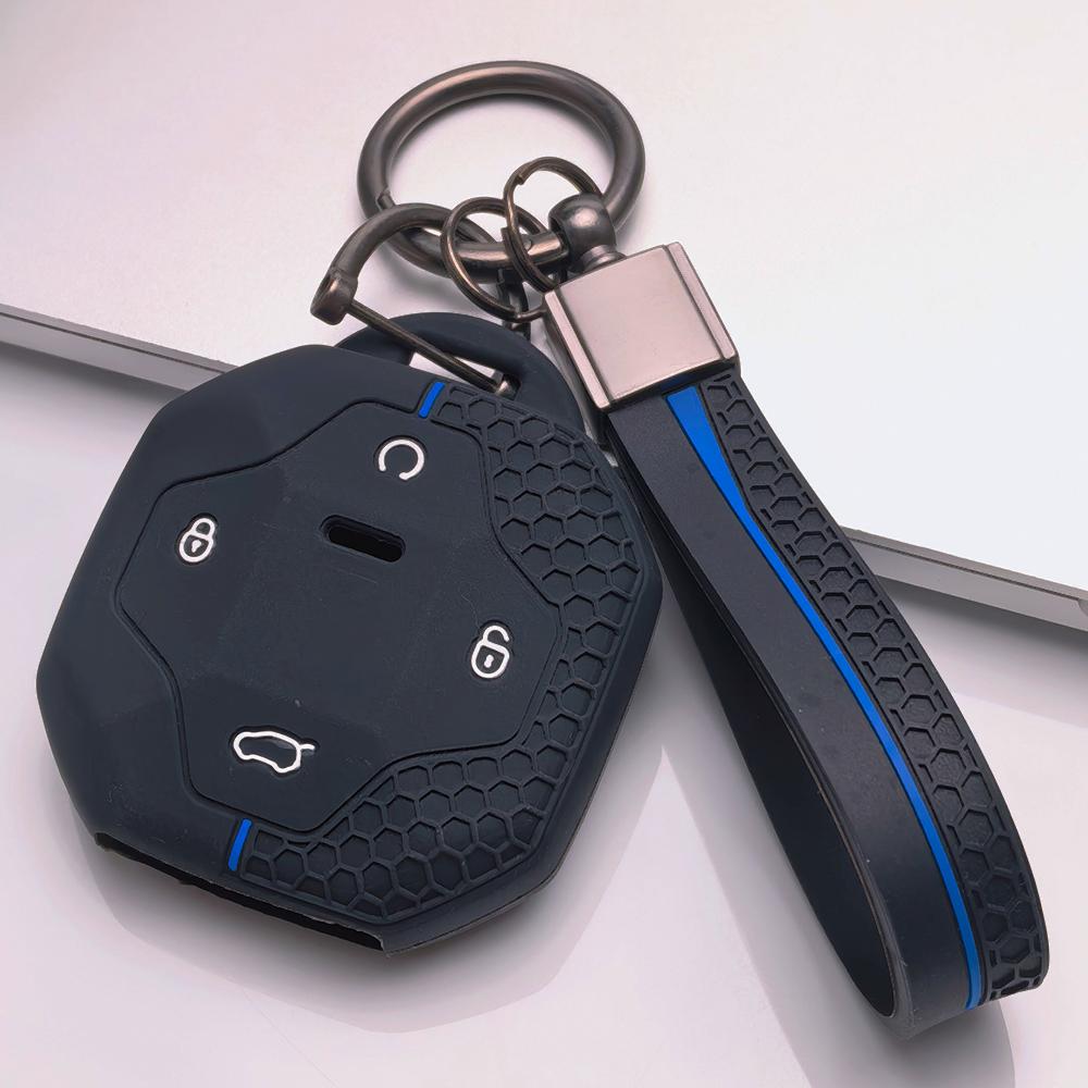 Чехол-брелок для ключей для Jetour Shanhai T2 L9 T3 Traveler Dashing Поверхность устойчива к царапинам Ударопрочная конструкция Мягкая текстура для удобного захвата Простой в установке Дизайн