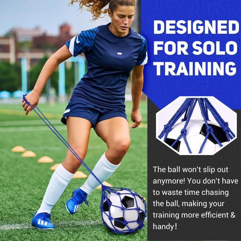 Футбольный мяч для возврата Тренировочная сетка Футбольные тренировочные принадлежности Футбольный мяч Сетка для мяча для молодежи Взрослые Тренировочное оборудование