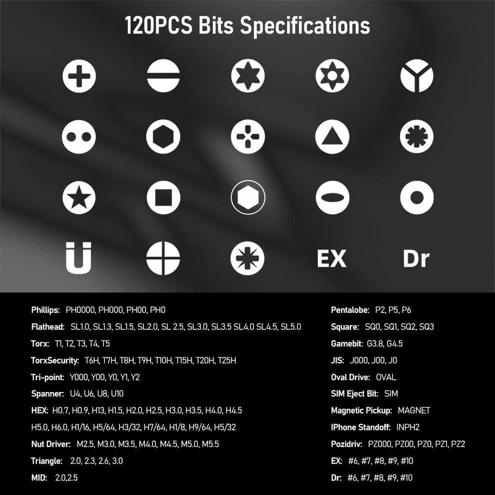 Набор прецизионных электрических отверток 148 в 1, беспроводной, с 120 стальными магнитными битами Phillips Torx S2, светодиодными инструментами для ремонта ПК и iPhone