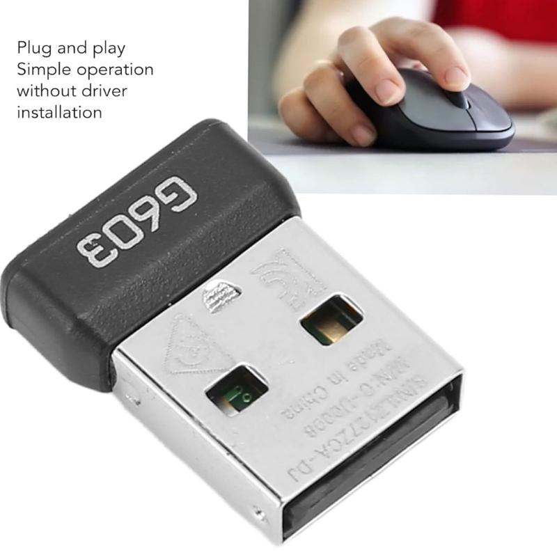 High Performances Mouse Receiver for G603 Wireless Mouse Compactly Design Reliable Connectivity for PC Laptop Accessories