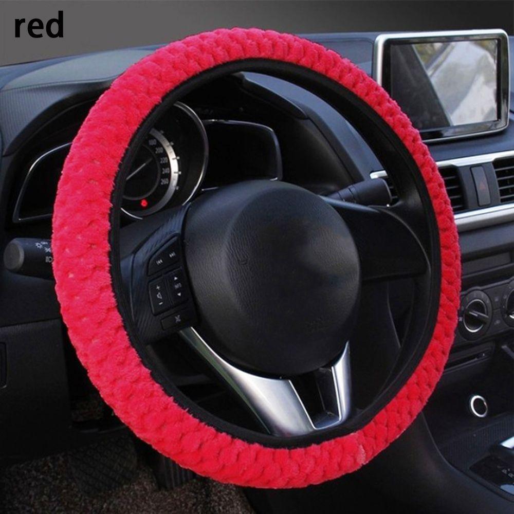 Многоцветный Теплый Мех Длинный Плюшевый Шерстяной Жемчужный Вельвет Автомобильный Мягкий Шерстяной Зимний Чехол на Руль