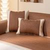 Natural Rattan Mat Sofa Mat  Summer New Non-Slip Seat Cushion Summer Ice Mat Solid Wood Sofa Cover
