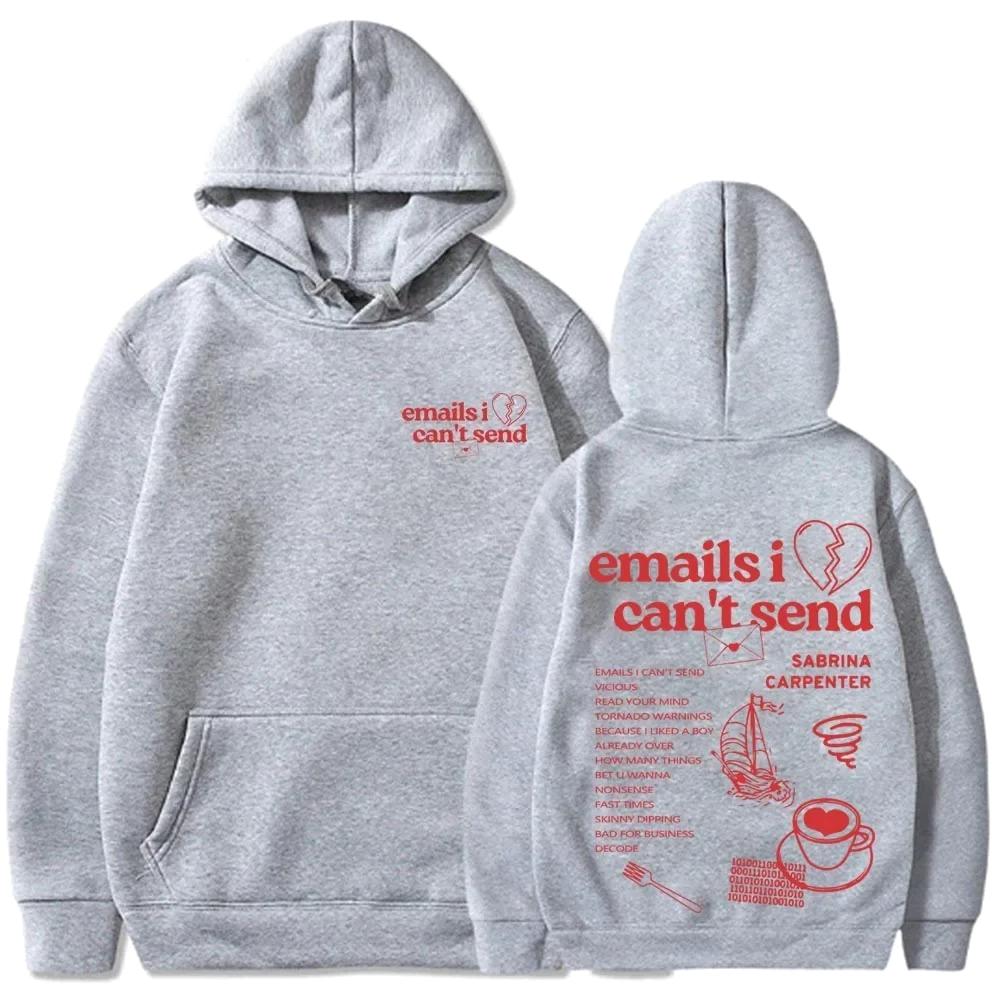Nonsense Emails I Can‘t Send Printed Hoodies Trendy Harajuku Long Sleeve Sweatshirts Woman Winter Fashion Clothing