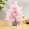 Настольная мини-елка, искусственный снег, флокированное рождественское украшение, зимнее очарование, рождественское украшение для домашнего декора рабочего стола