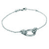 [K9312] - Silver Bracelet 'Goddess' Silver White (rhodium-plated) - 23x8 Mm