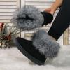 Женские сапоги 2024 года, новые зимние сапоги из искусственного меха, женские теплые короткие плюшевые пушистые модные меховые туфли для женщин Zapatos De Mujer