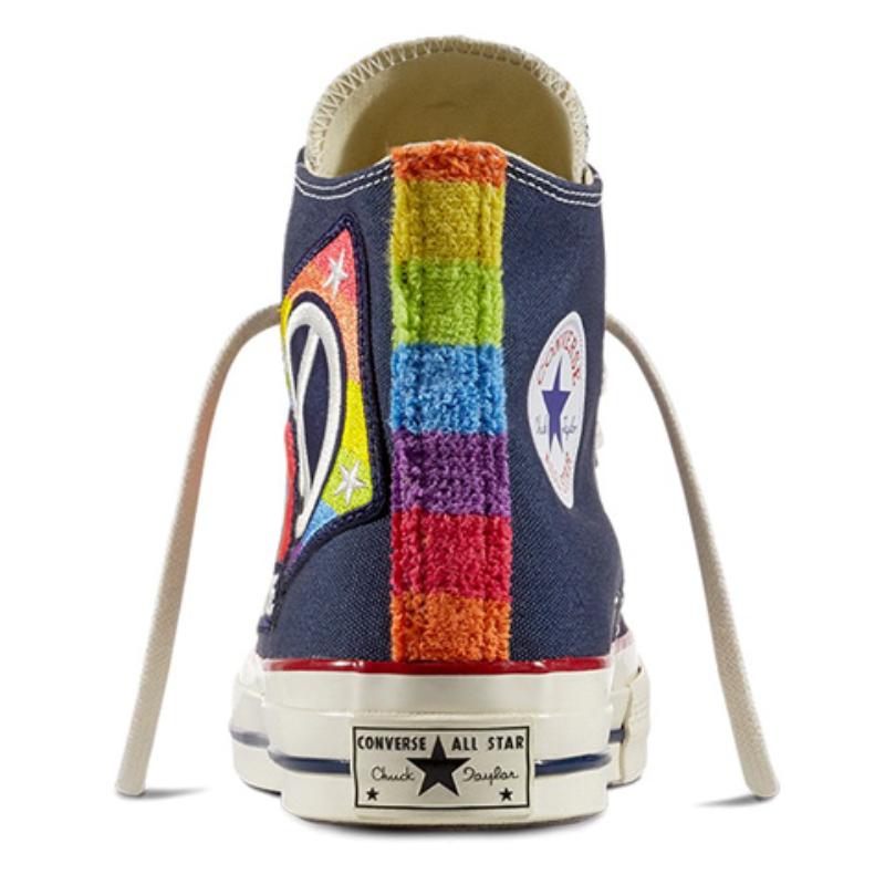 Converse Chuck Taylor All Star 1970-е Высокие кеды 1-й Парад гордости Парад гордости Высокие эспадрильи Унисекс Радуга