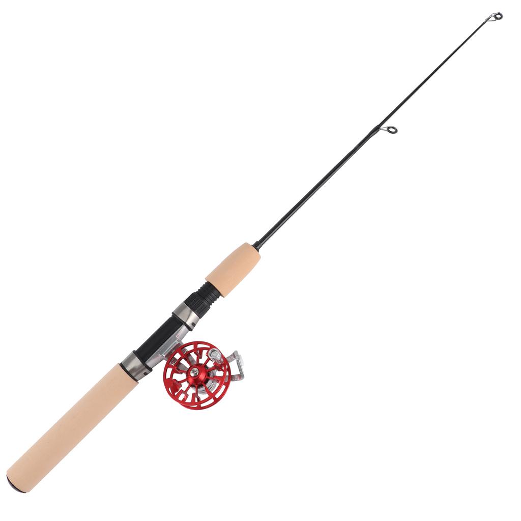 Зимняя удочка телескопическая FD50 с катушкой, портативный набор для рыбалки, комбо удочка-катушка, красный
