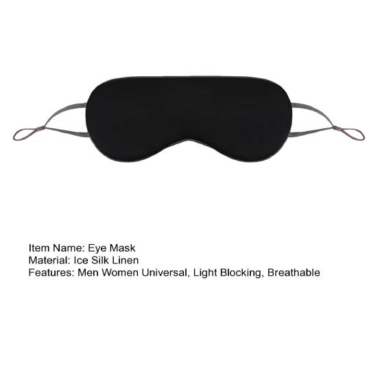 Double-sided Eye Mask with Adjustable Ear Straps Men Women Light Blocking Eye Cover Breathable Travel Naps Sleeping Blackout Blindfold