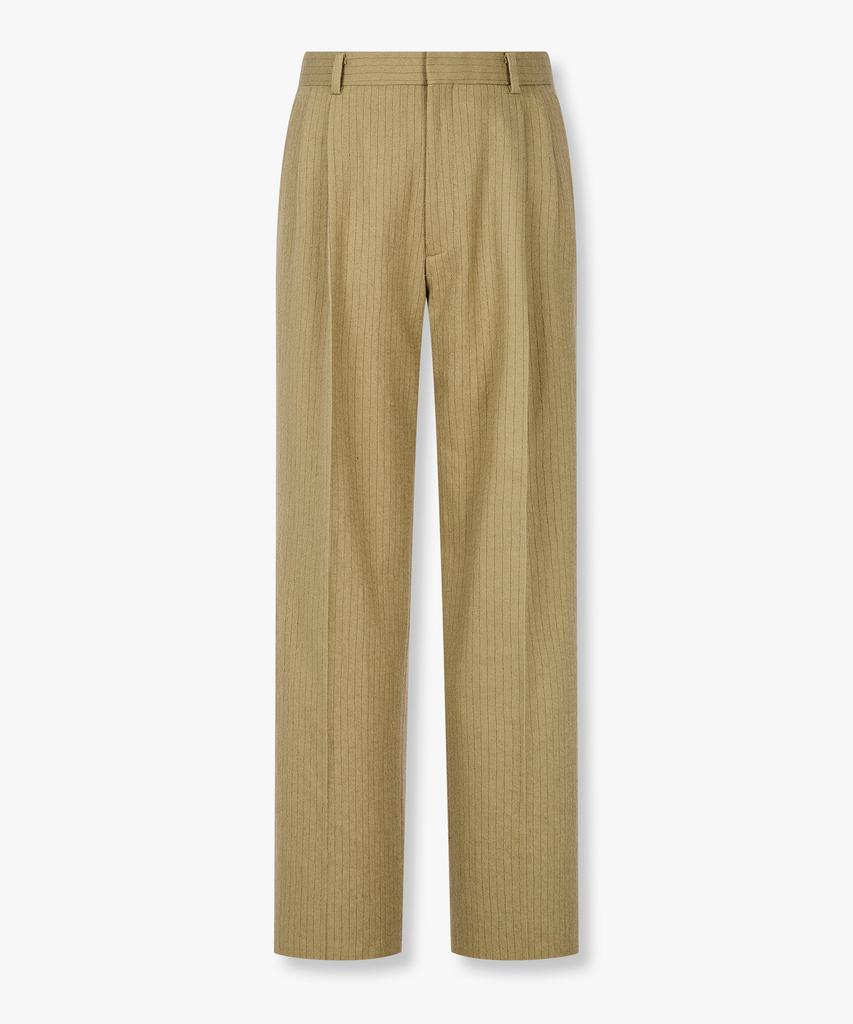 MAN ON THE BOON Striped Two-Tuck Overpants_Camel 4715304015