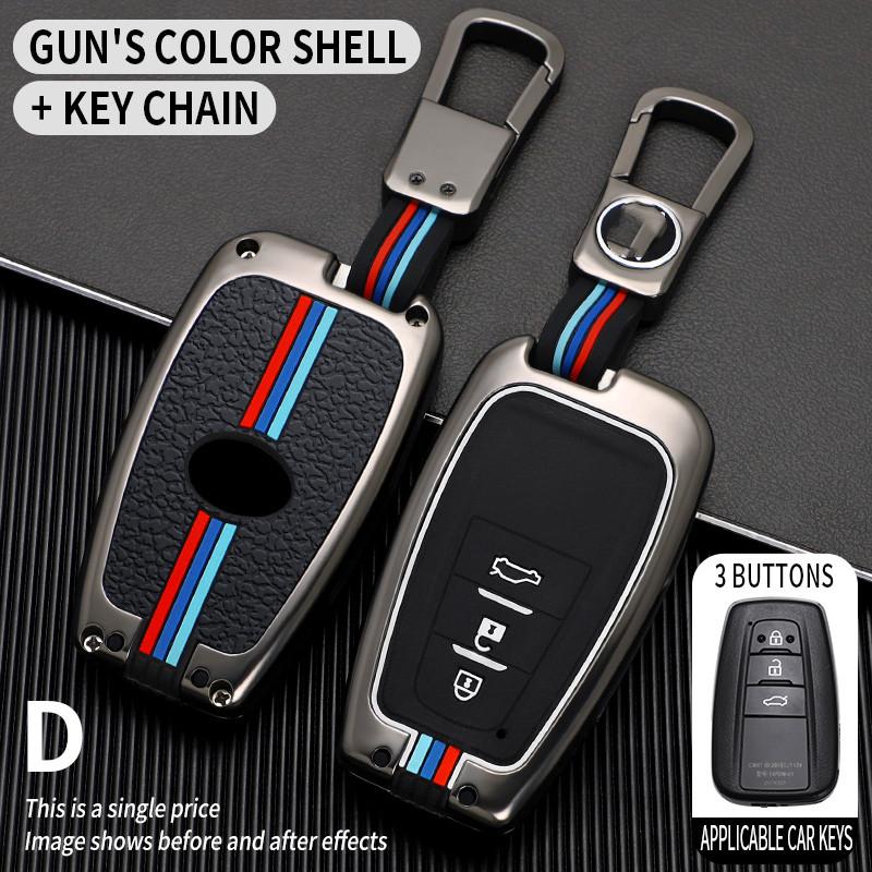 Car Key Case for Toyota Prius Camry Corolla C-HR CHR RAV4 Prado Izoa Levin Avalon 20 18 2019 2020 Zinc Shell Cover
