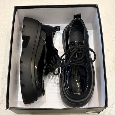 Туфли-лодочки на толстой подошве из матовой кожи, женские, новый стиль jk Мэри Джейн Любовь туфли-одиночки