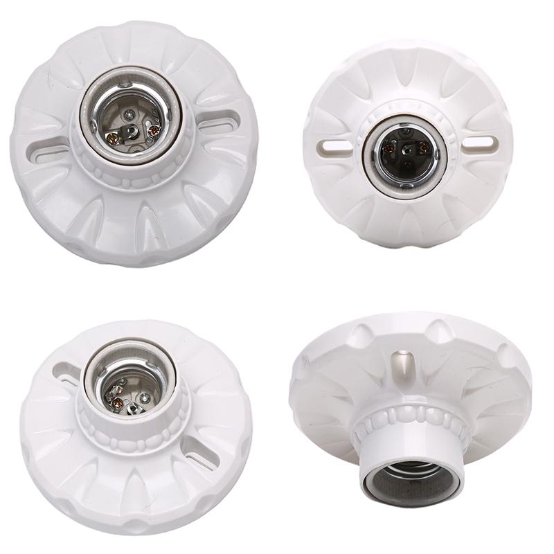 E27 Керамика Светодиодный держатель лампочки Круглая цоколь Подвесная лампа Цоколь