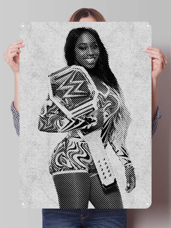 Bayley Alexa Bliss Metal Signs Wrestler Posters Room Decor Items Aesthetic Decoration Living Room Vintage Metal Plate Wall Art