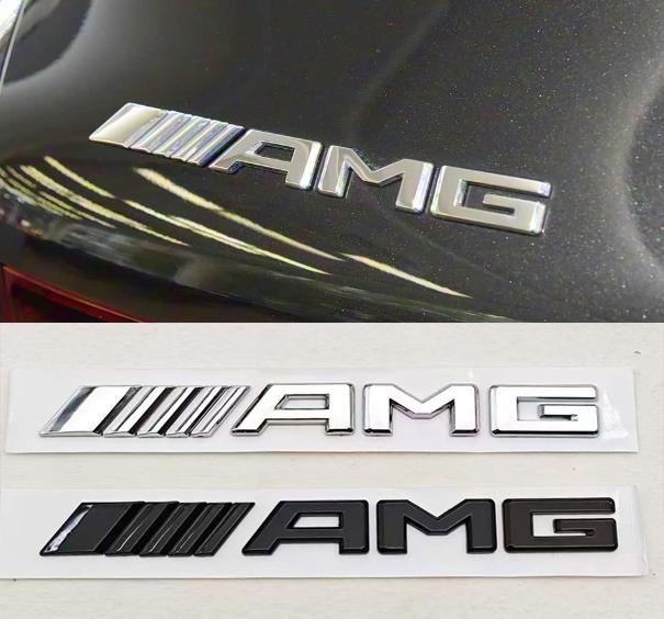 TFSM4 3D ABS Car Letters Logo AMG Badge Rear Trunk Emblem Sticker Mercedes Benz AMG A B C E G W211 W203 W204 W210 W124 Accessories