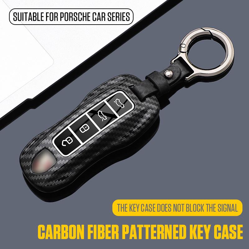 Porsche Carbon Fiber Key Cover for Panamera, Cayenne, Macan, 718, Taycan