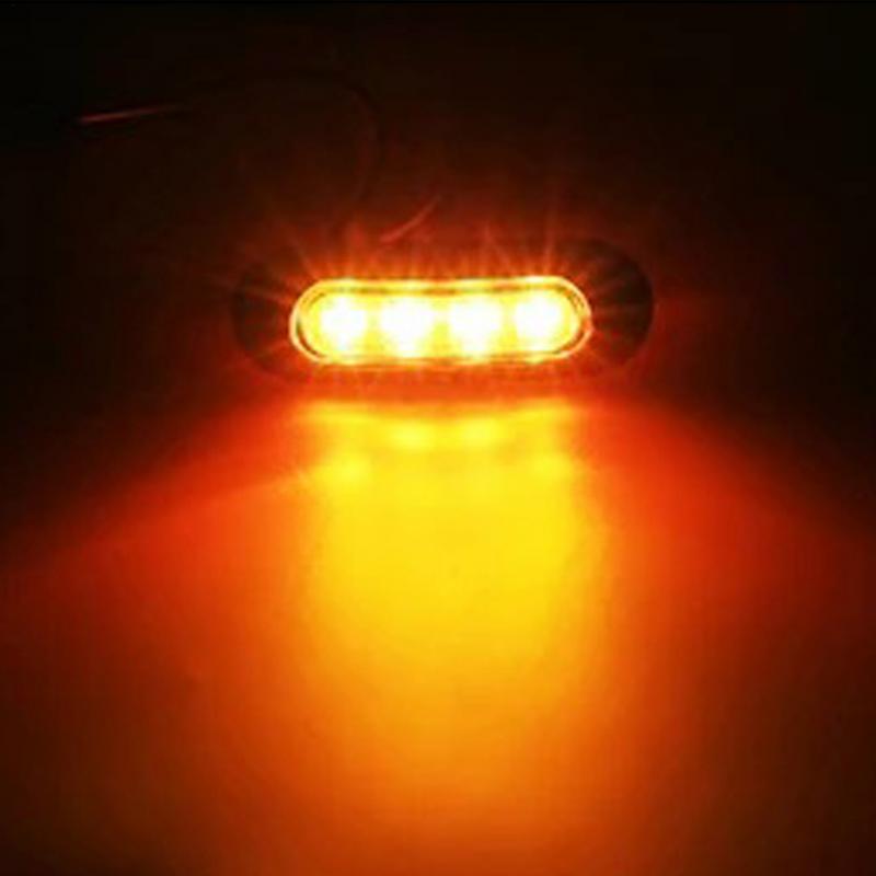 Боковой фонарь грузовика 4 LED Задний боковой габаритный фонарь и указатели поворота 12/24v Указатели поворота Светодиодный боковой габаритный фонарь Лампа