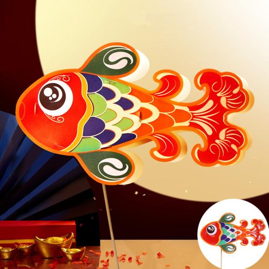 Карповый фонарь «сделай сам», ручной китайский новогодний светодиодный фонарь с рыбой для вечеринки, традиционные праздничные украшения