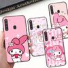 HK21 Cute My Melody Black Sofe Case for Samsung Note 20 Lite S24 Ultra S23 A03 A05 A06 A11 A71 A15 A16 A13 A24 A25 A33 A52 A53 A50 M55 M35 Plus