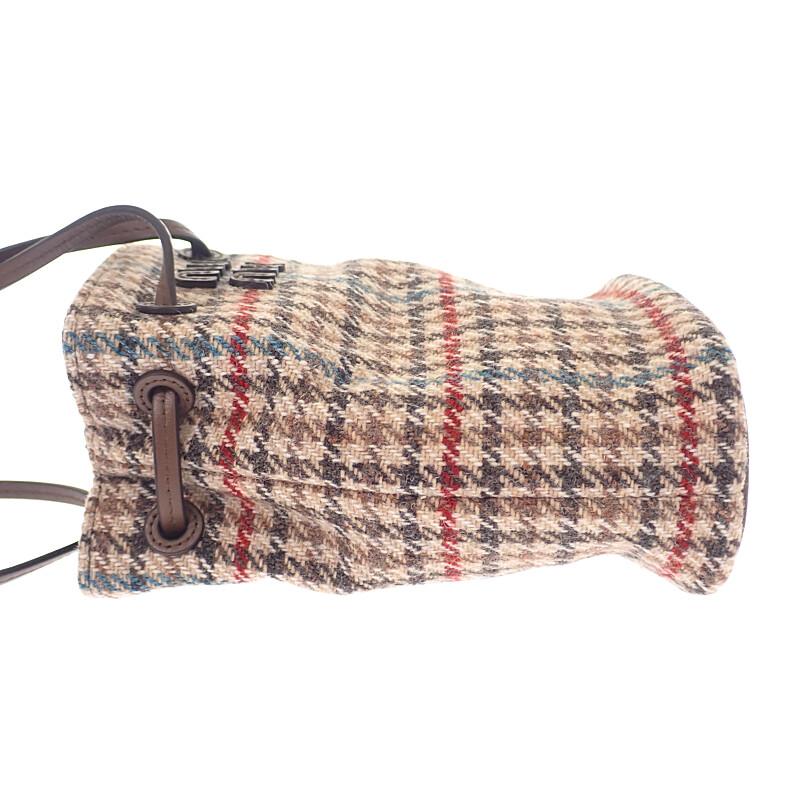 MIUMIU  5NF460-2DU5-F0040 Shoulder Bag Brown/beige wool/leather Women