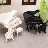 1/12 Scale Grand Piano Furniture Simulation Musical Instruments Props  Dolls House
