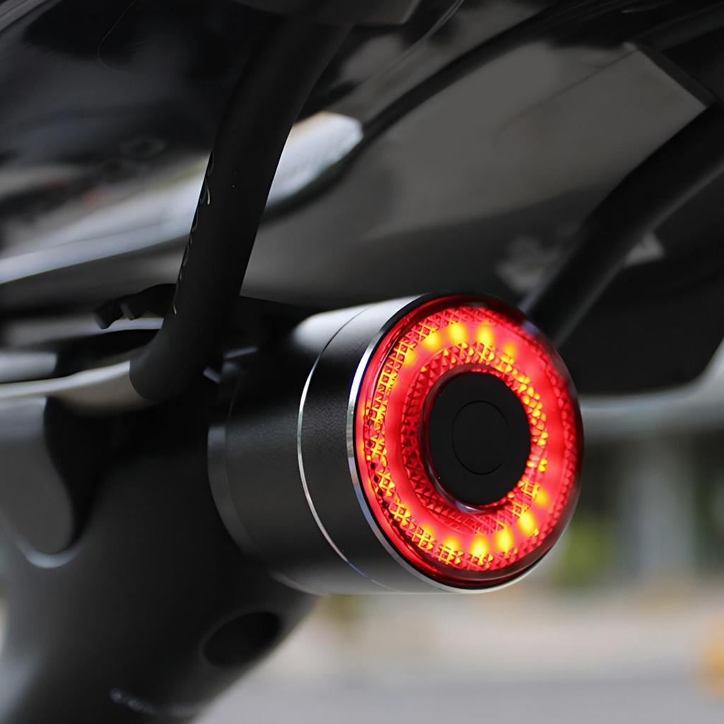 Bike Rear Light Smart LED Bike Tail Light Waterproof Brake Sensing Lamp For Riding Mountain Road Daily Commuting Camping Outdoor