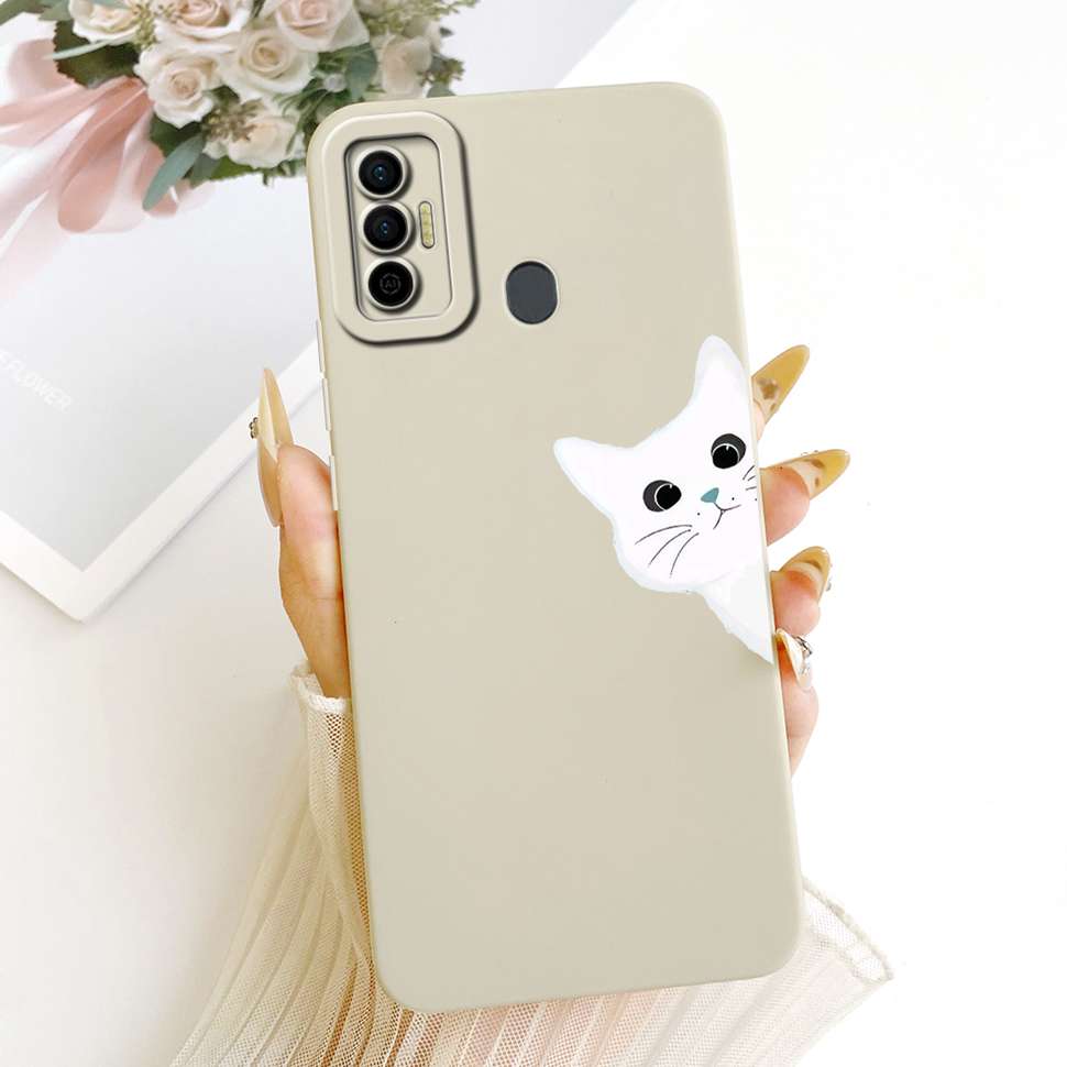 Чехол для Tecno Spark 7 2021 Милый чехол-кролик KF6 KF6j Мягкий силиконовый чехол для Tecno Spark 7 Spark7 Задняя крышка Coque