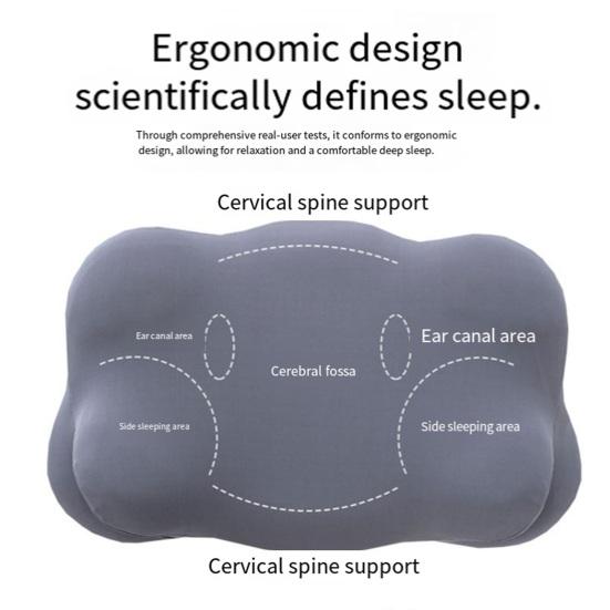 Эргономичная подушка для сна из пены с эффектом памяти, подушка-облако с контурным дизайном, подушка с двойной высотой для поддержки шеи с туннелями для рук для спящих на боку, спине, животе