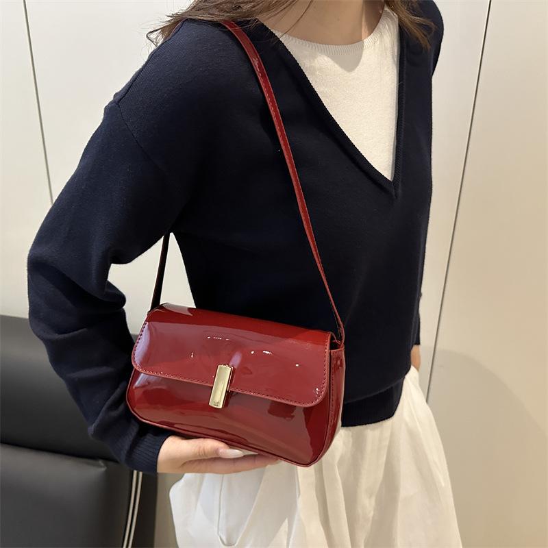 Women S Solid Simple Underarm Square Bag Fashion Shoulder Bag