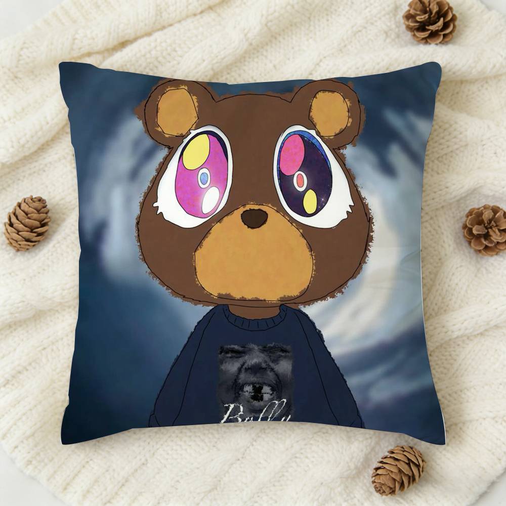 KKanye YE West BULLY Doublesided Printed Square Decorative Cushion Cover for Sofa Living Room Home Decor