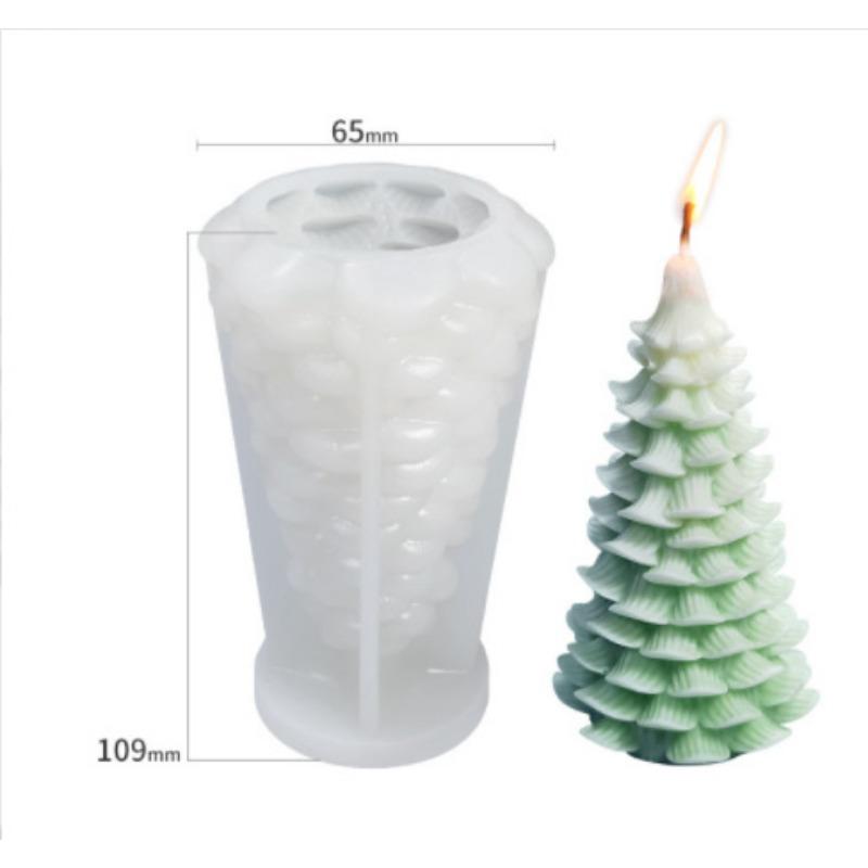 3D Рождественская елка, свеча, силиконовая форма, сделай сам, ароматерапия, гипсовое мыло, смола, форма для выпечки льда, сосна, домашний декор, праздничные подарки