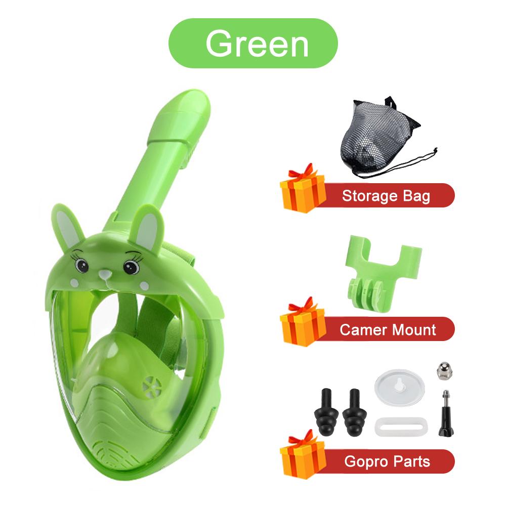 OLIKEI полнолицевые детские маски для подводного плавания мультяшная маска для плавания и дайвинга для детей противотуманные герметичные подводные очки безопасное дыхание