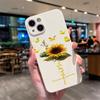 Летний чехол для телефона с рисунком подсолнуха для iPhone 16 15 11 12 14 13 Pro Max Mini X XSMax XR 7 8 Plus SE4 16e Силиконовые чехлы Fundas